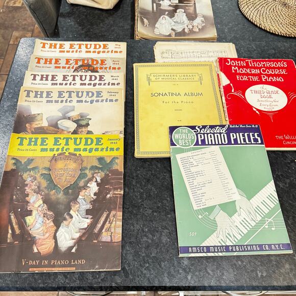 The Etude Music Magazine Lot of 26 1932 1933 1942 1944 1945 plus 4 extras VTG - Picture 3 of 4